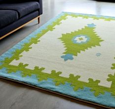 Southwestern Geometric Wool Rug