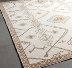 Cream Beige Moroccan Wool Rug