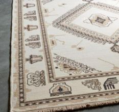 Modern Geometric Beige Carpet