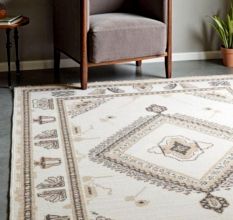 Modern Geometric Beige Carpet