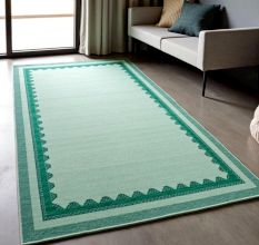 Ivory Geometric Living Room Rug