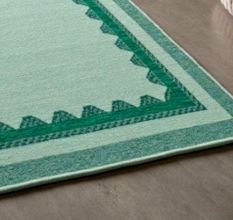 Ivory Geometric Living Room Rug