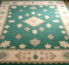Handknotted Modern Geometric Wool Rug