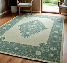 Minimalist Handknotted Wool Rug