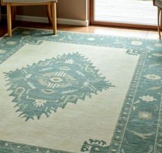 Minimalist Handknotted Wool Rug