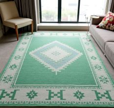 Western Rodeo Boot Rug Handknotted