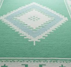 Western Rodeo Boot Rug Handknotted