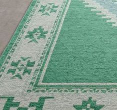 Western Rodeo Boot Rug Handknotted