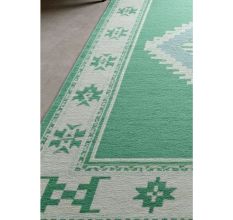 Western Rodeo Boot Rug Handknotted