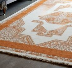 Handknotted Wool Area Ivory Rug