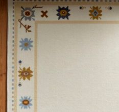 Hand Knotted Geometric Orange Rug