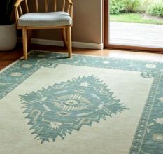 Handknotted Oushak Rug A Cream