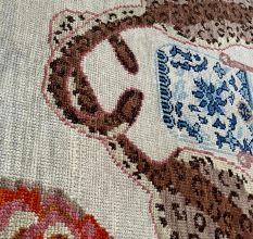 Rhyann Pink Leopard Handmade Wool