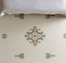 Handknotted Cream Beige Oushak Wool