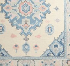 Elegant Handknotted Oushak Wool Rug