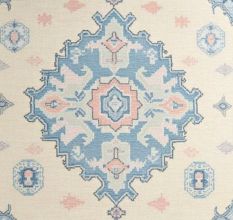 Elegant Handknotted Oushak Wool Rug