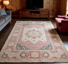 Modern Handknotted Wool Rug Pixel