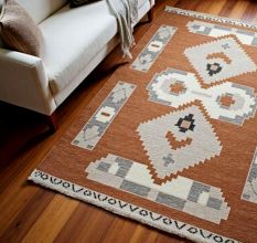Minimalist Handknotted Wool warmth Rug