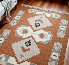 Minimalist Handknotted Wool warmth Rug