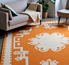 Hand Knotted Southwestern Wool Rug