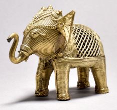 Tribal Art Elephant Figurine with Jali Work