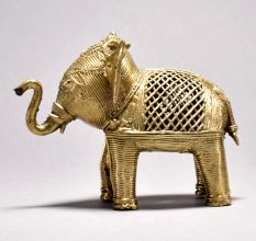 Tribal Art Elephant Figurine with Jali Work