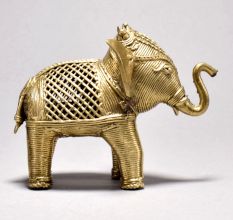 Tribal Art Elephant Figurine with Jali Work