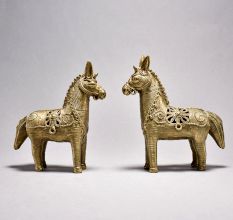 Tribal Art Horse Pair with Jali Work