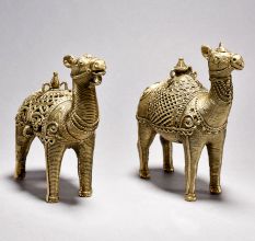 Exquisite Tribal Camel Pair with Jali Work