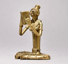 Tribal Woman Reading Book Sculpture