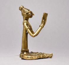 Tribal Woman Reading Book Sculpture