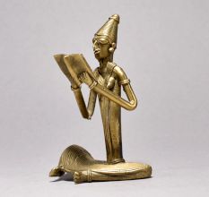 Tribal Woman Reading Figurine