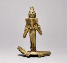 Tribal Woman Reading Figurine