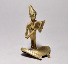 Tribal Woman Reading Figurine