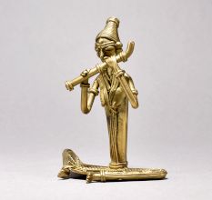 Tribal Woman Playing Flute Figurine