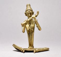 Tribal Woman Playing Flute Figurine
