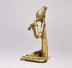 Tribal Woman Playing Flute Figurine