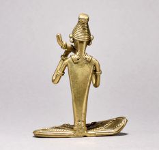 Tribal Woman Playing Flute Figurine