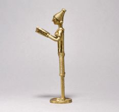 Standing Tribal Woman Reading Book Figurine