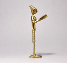 Standing Tribal Woman Reading Book Figurine