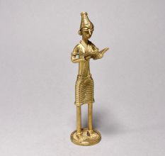 Standing Tribal Woman Reading Book Figurine