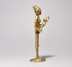 Tribal Woman with Child Figurine