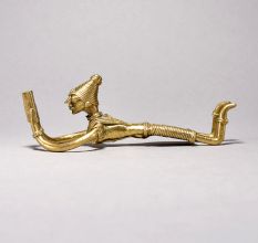 Tribal Woman Lying and Reading Figurine
