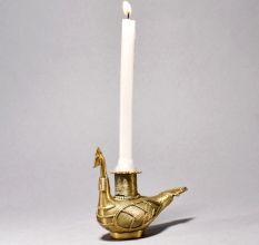 Peacock Design Candle and Incense Holder
