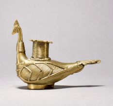 Peacock Design Candle and Incense Holder