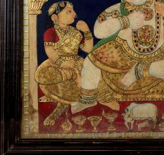 Lord Krishna Tanjore Painting with Rich Gold Embellishments