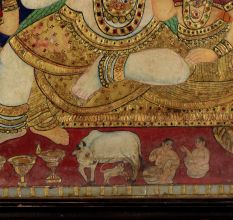 Lord Krishna Tanjore Painting with Rich Gold Embellishments
