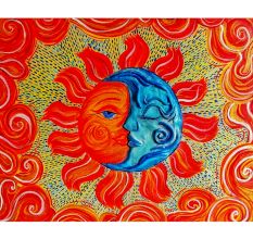 The Cosmic Union Canvas Painting for Decor