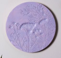 Handcrafted Etched Wall Plate Set of 8