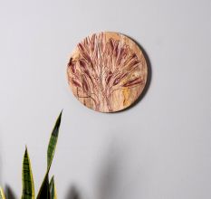 Handcrafted Etched Wall Plate Set of 8